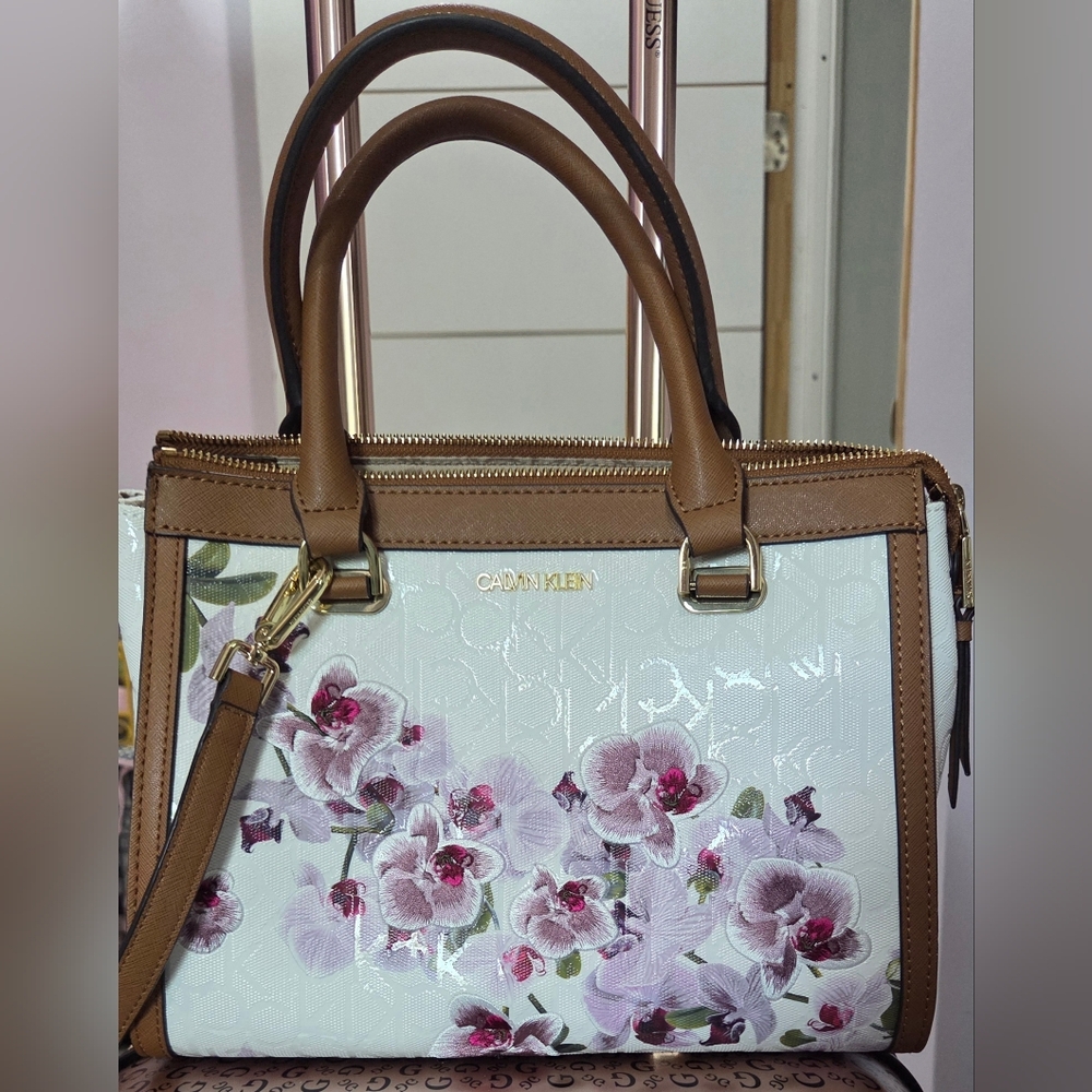 Calvin Klein Orchid Embroidery Purse